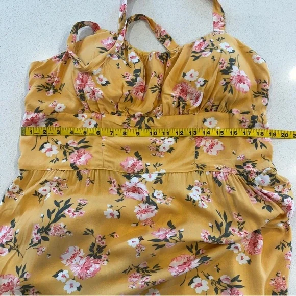 NOBO Floral Yellow High-Low Dress Size 2XL (19) - Picture 7 of 7